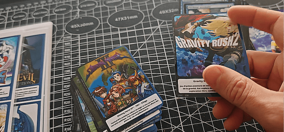 Plan de travail de création de cartes à collectionner