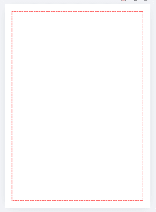 Exemple de carte de poker vierge incluant les trait de découpe de la safe zone a 3mm de chaque bord de carte